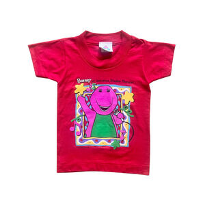 Vtg 90s Barney Universal Studios Florida T-Shirt 2 - 4 Cartoon Nostalgic Kidcore